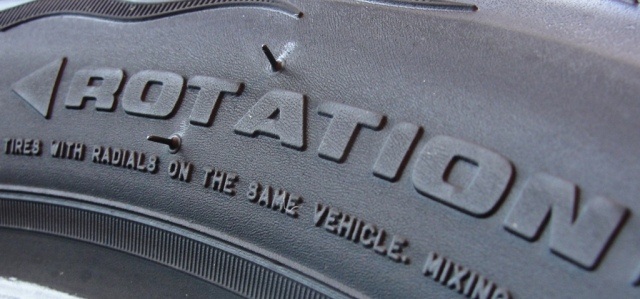 Directional tyres identification Directional tyres identification