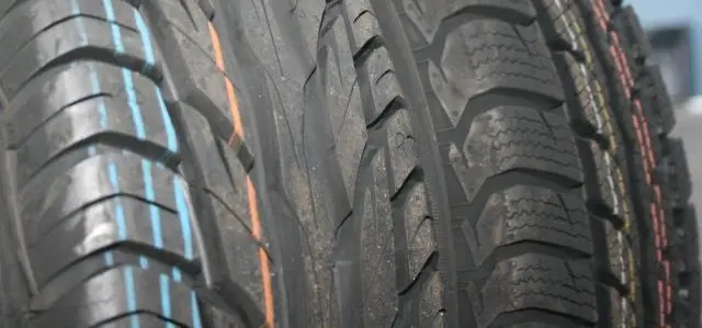 A winter tyre compared to a summer tyre