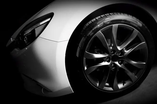 Car tyre close-up 