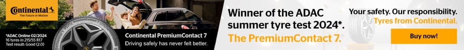 Continental PremiumContact 7 - winner of the ADAC summer tyre test 2024