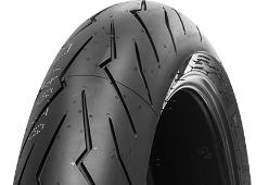 Close-up of the tread Pirelli Diablo Rosso III 120/60ZR17 (55 W) Front TL M/C