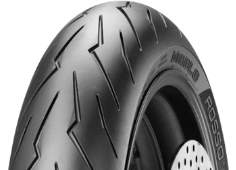 Close-up of the tread Pirelli Diablo Rosso Scooter 120/70 R16 57 H Front TL M/C