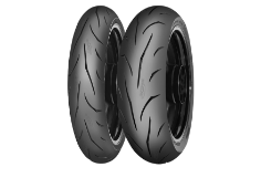 Close-up of the tread Mitas Sport Force+ 140/70ZR17 66 W Rear TL