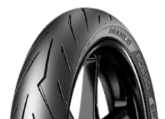 Close-up of the tread Pirelli Diablo Rosso Sport 100/80-17 52 S Front/Rear TL M/C