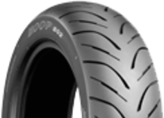 Close-up of the tread Bridgestone B03 120/80-14 58 S Front TL M/C G