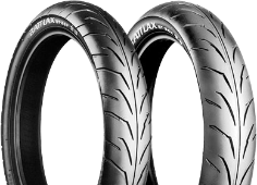 Close-up of the tread Bridgestone BT 39 120/80-17 61 S Rear TL M/C