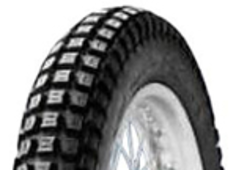 Close-up of the tread Pirelli MT 43 Pro Trial 2.75-21 45 P Front TL M/C