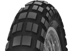 Close-up of the tread Mitas E-10 110/80 B19 59 T Front TL M/C M+S