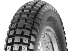 Close-up of the tread Mitas E-05 3.00-21 54 S Front TT M/C