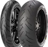 Close-up of the tread Pirelli Diablo Rosso II 160/60ZR17 (69 W) Rear TL M/C